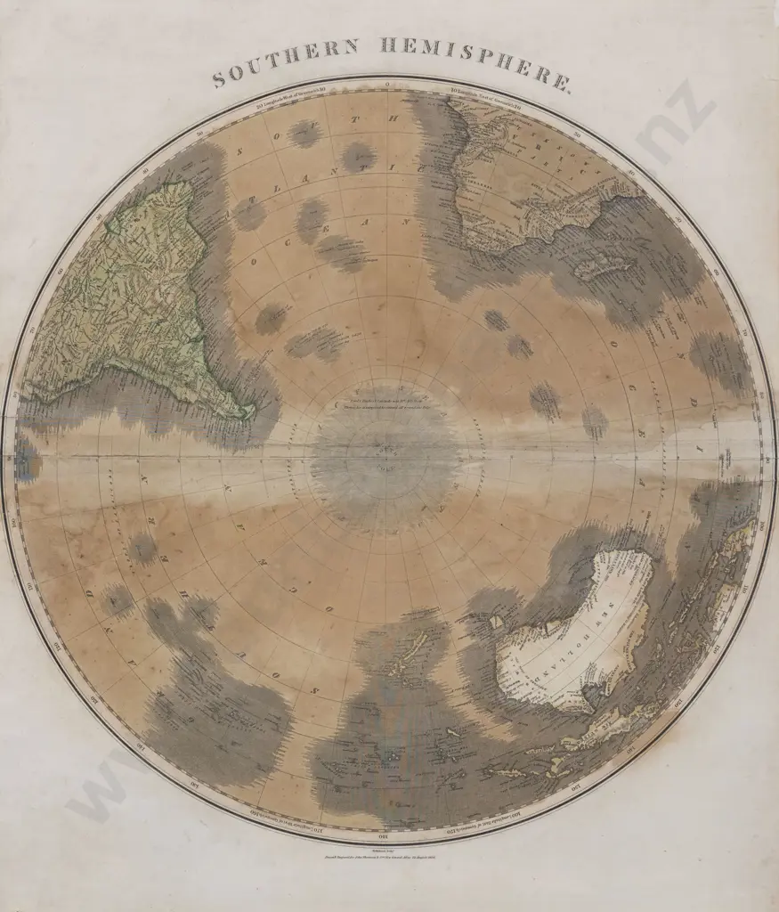 John Thompson, 1814 Map Of The Southern Hemisphere Image 1++
