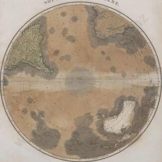 John Thompson, 1814 Map Of The Southern Hemisphere