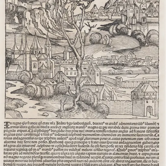 An Original 1493 Leaf From The Nuremberg Chronicle