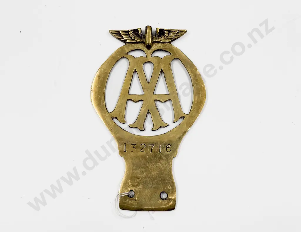 C1913 British Automobile Association Brass Car Badge #132716 Image 1++