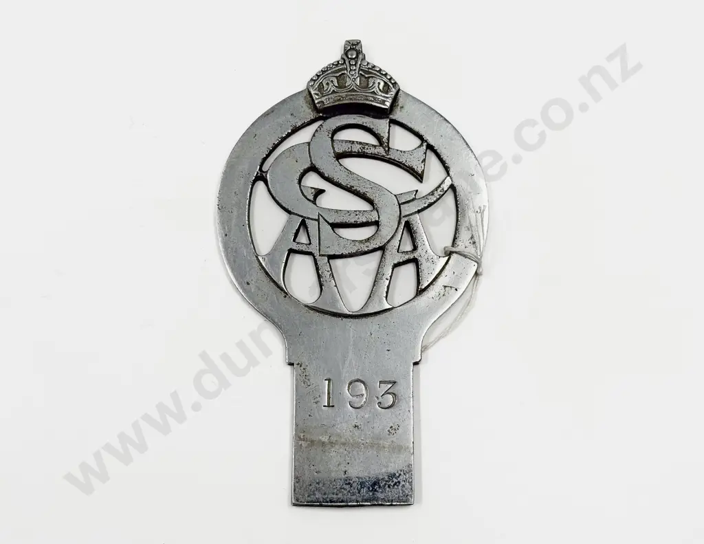 Vintage South Canterbury Automobile Association Chrome Plated Car Badge #193 Image 1++