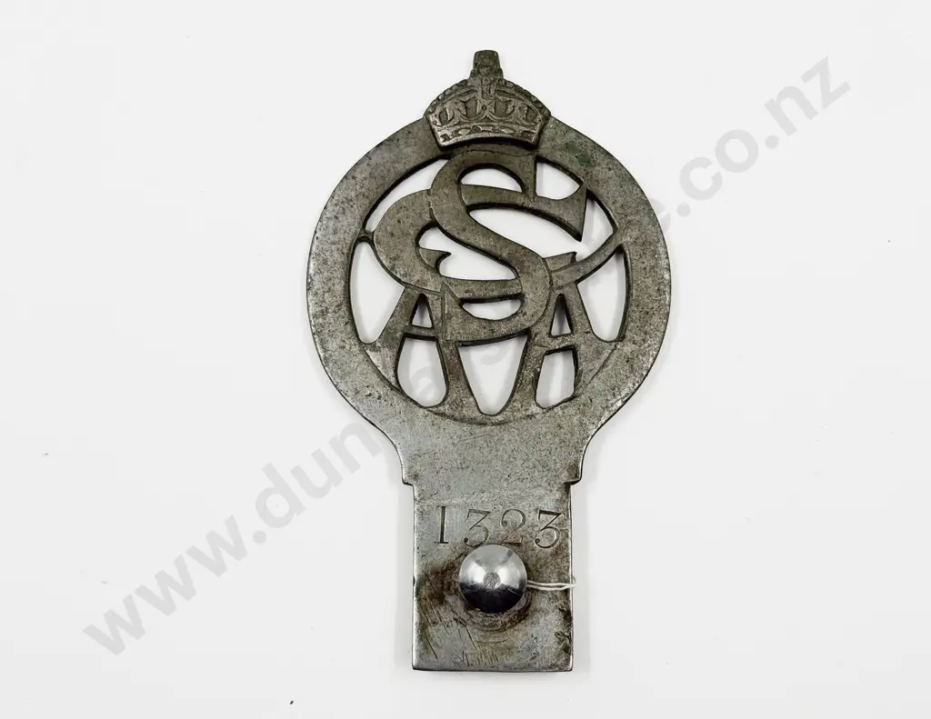 Vintage South Canterbury Automobile Association Chrome Plated Car Badge #1323 Image 1++