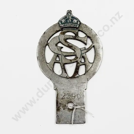 Vintage South Canterbury Automobile Association Chrome Plated Car Badge #2390