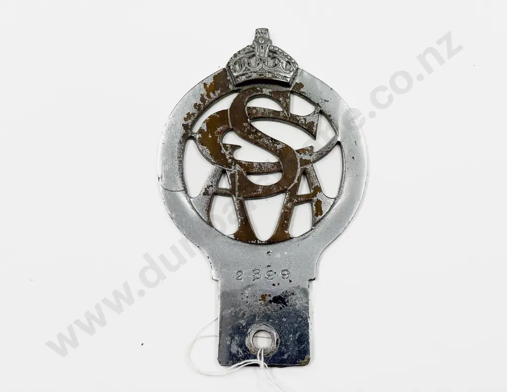Vintage South Canterbury Automobile Association Chrome Plated Car Badge #2899 Image 1++