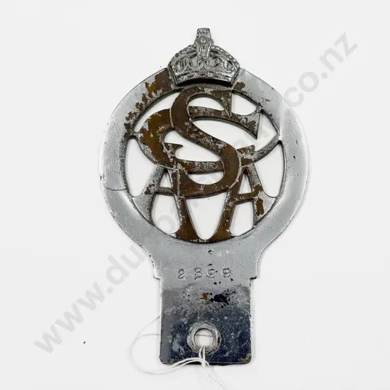 Vintage South Canterbury Automobile Association Chrome Plated Car Badge #2899