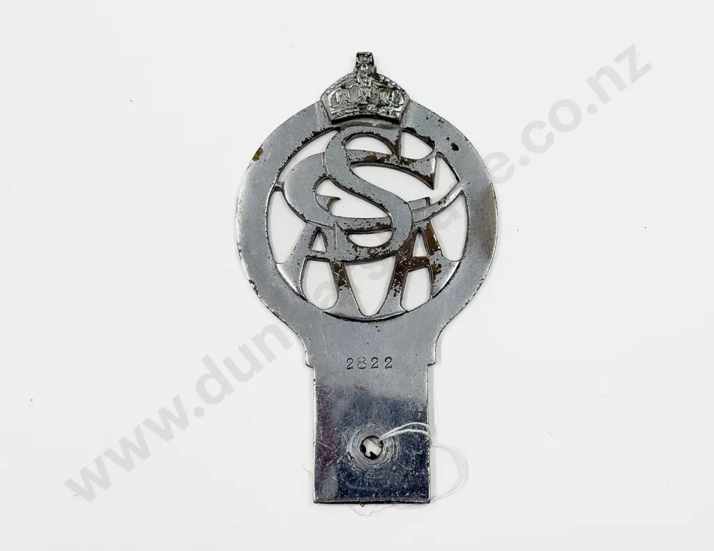 Vintage South Canterbury Automobile Association Chrome Plated Car Badge #2822 Image 1++