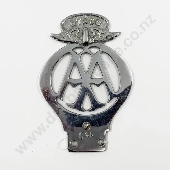 Vintage Otago Automobile Association Chrome Plated Car Badge #C49