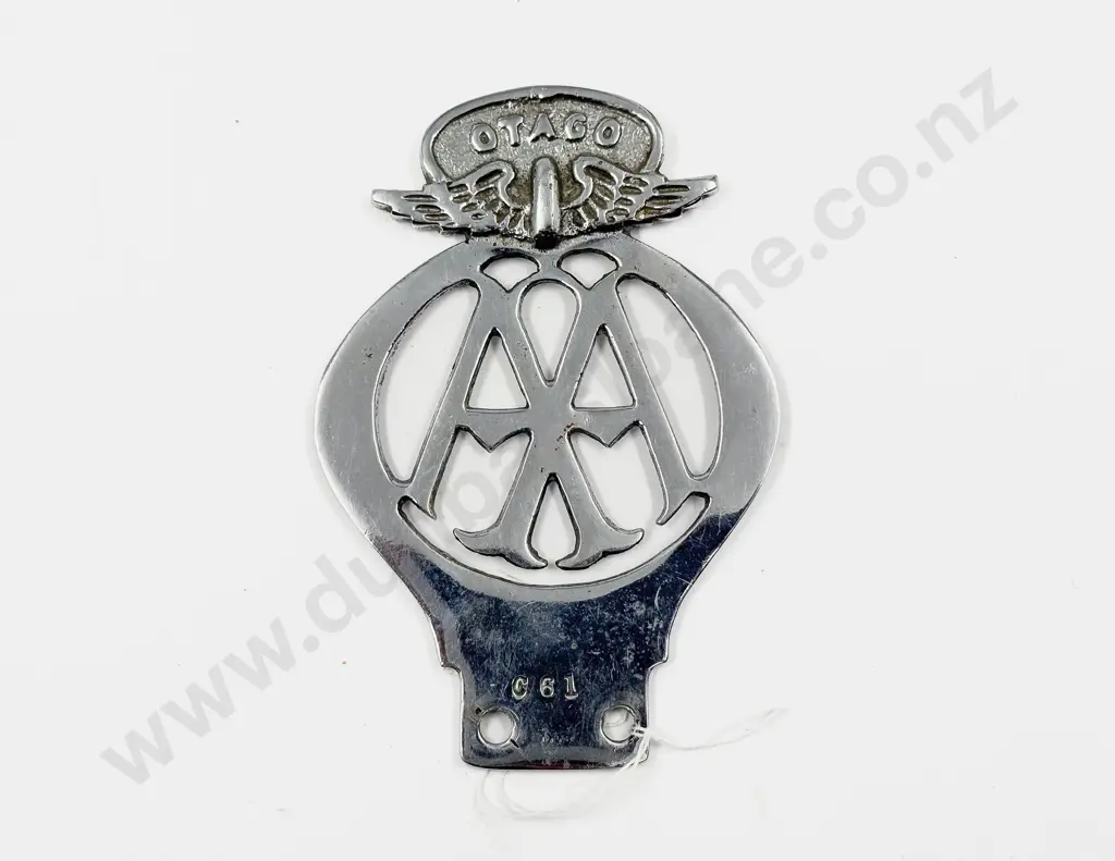Vintage Otago Automobile Association Chrome Plated Car Badge #C61 Image 1++