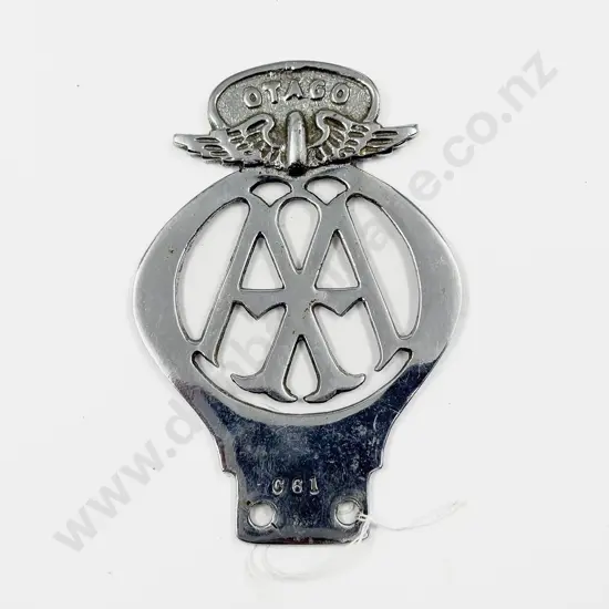 Vintage Otago Automobile Association Chrome Plated Car Badge #C61