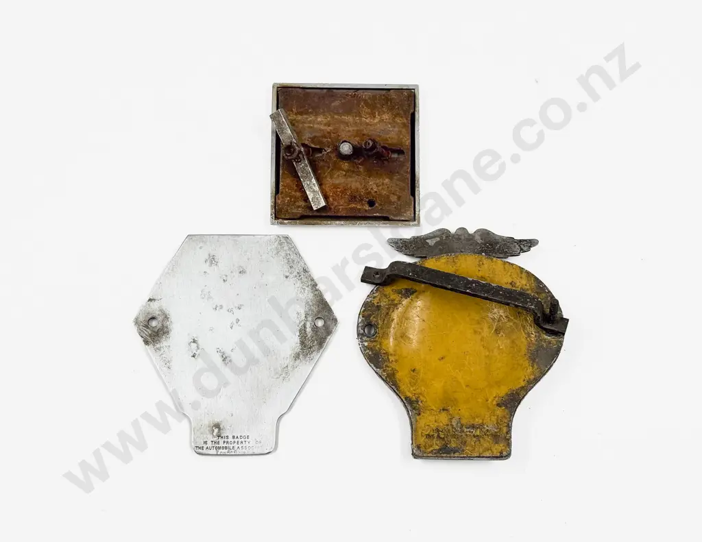 Three British Automobile Association AA Chrome Plated Car and Lorry Badges Image 1++