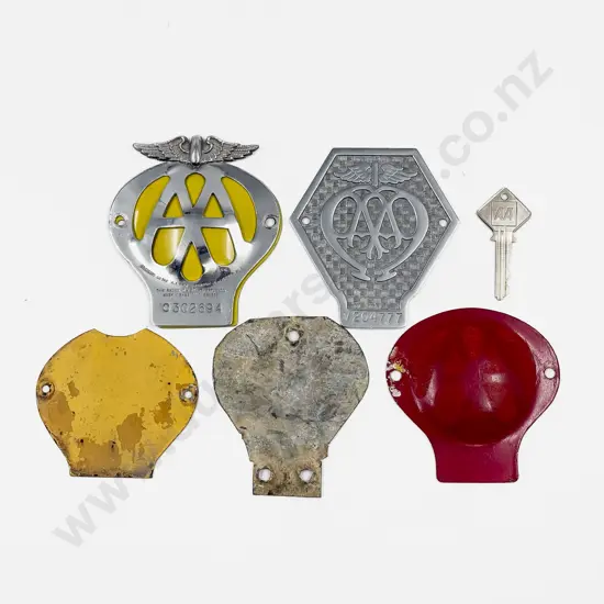 British Automobile Association AA Chrome Plated Car and Lorry Badges and Locker Key