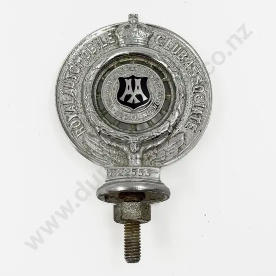 Vintage AA Royal Automobile Club Associate Auckland Car Badge
