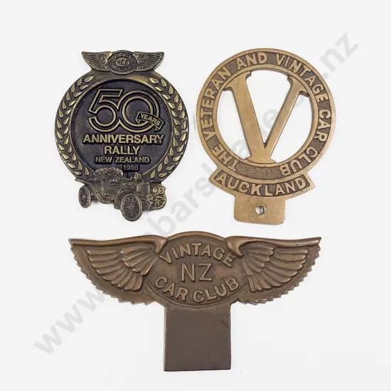 50years Anniversary Rally NZ 1996 - The Veteran & Vintage Car Club Auckland Badge and Car Club