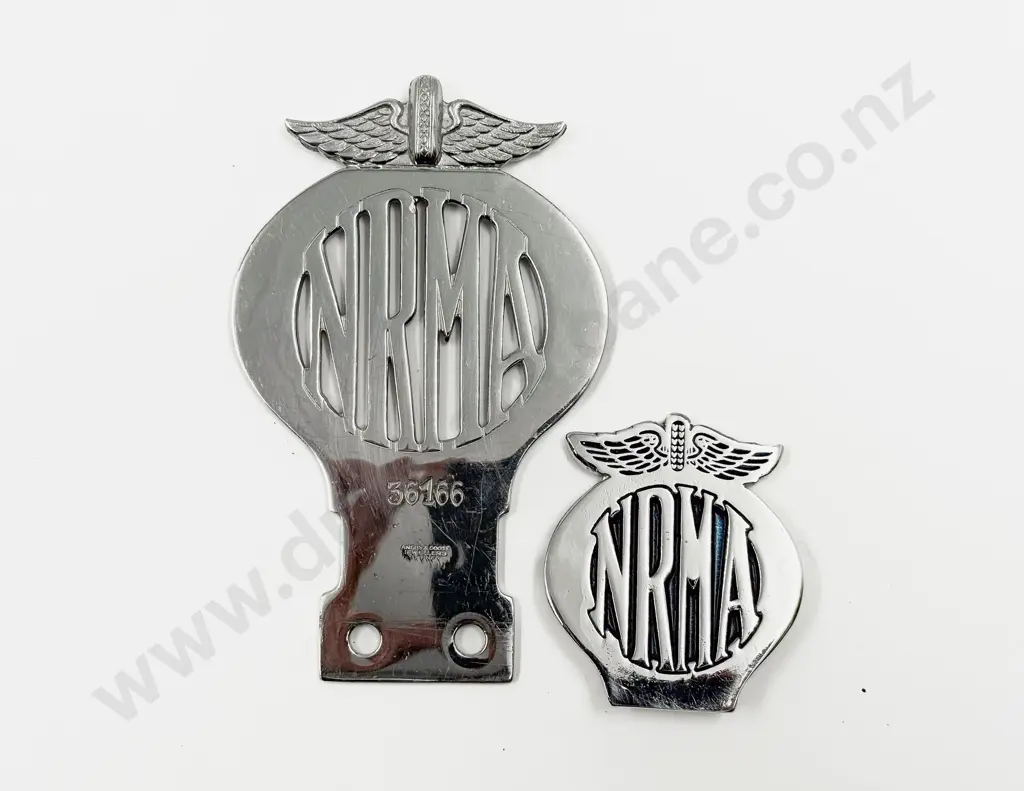 National Roads and Motorists Association Australia Heavy Chrome Plated Badge Two Sizes Image 1++