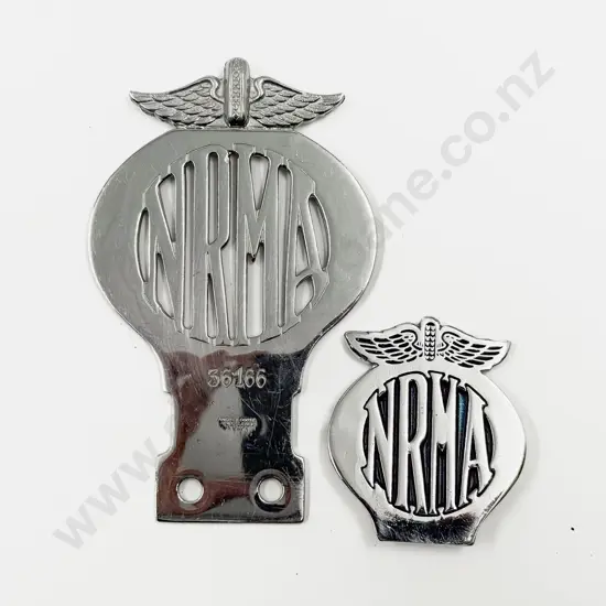 National Roads and Motorists Association Australia Heavy Chrome Plated Badge Two Sizes