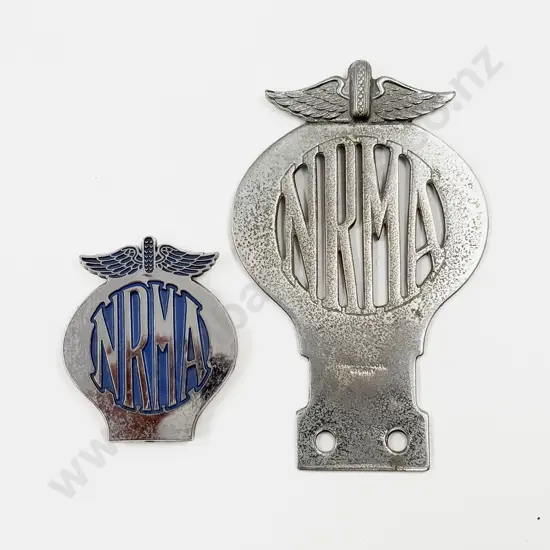 National Roads and Motorists Association Australia Chrome Plated Badge Two Sizes 14.5cm H