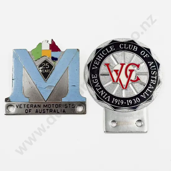 Vintage Vehicle Club of Australia 1919-1930 Car Badge and 25Years Badge