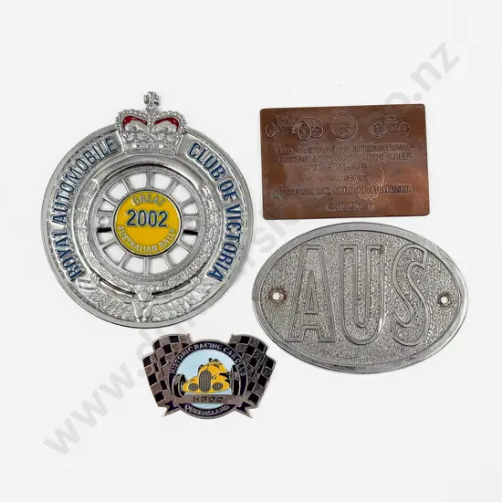 Australia Victoria Club 2002 Rally Badge and Three Plaques