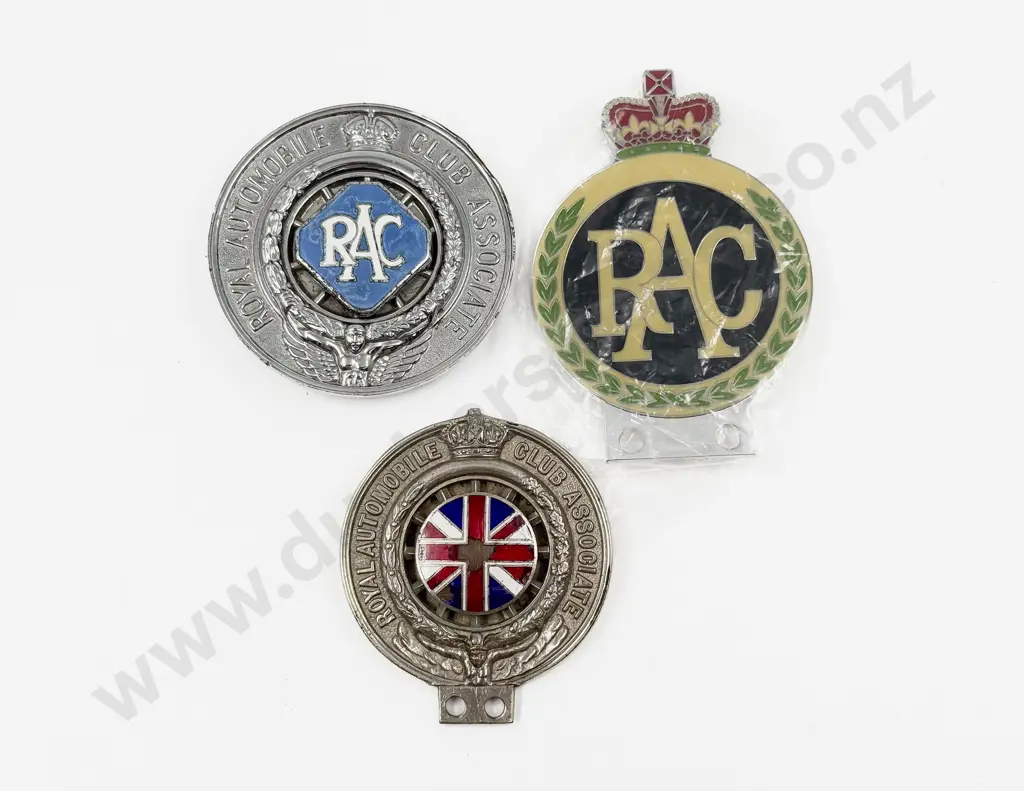 Three Royal Automobile Club RAC Car Grille Badges Image 1++