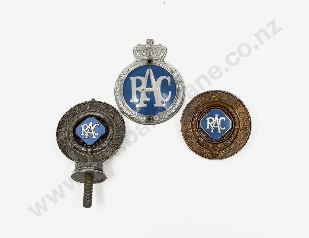 Three Royal Automobile Club RAC Car Grille Badges Image 1++