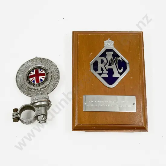 RAC 50Years Associate Membership Plaque with 1932-37 Type 6 RAC Badge