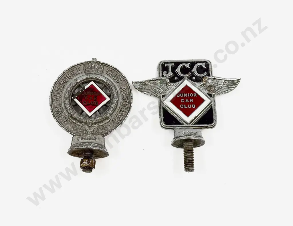 Two Vintage Royal Automobile Associate Junior Car Club Badges Image 1++