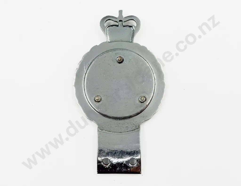 JR Gaunt London Chrome and Enamel Royal Artillery Car Badge Image 1++