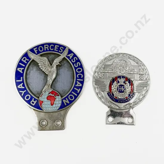 Royal Air Forces Association Car Badge and EIIR Royal Engineers Badge