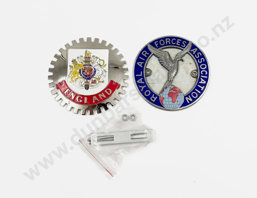 Royal Air Forces Association Car Badge and England Coat of Arms Badge Image 1++