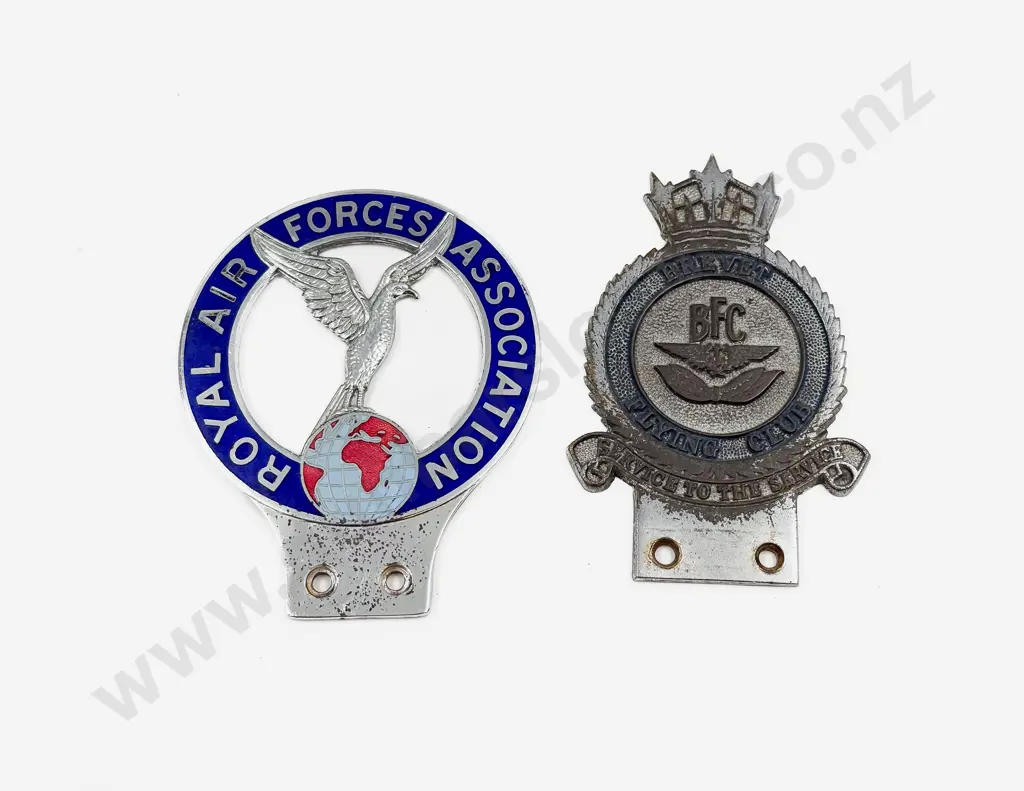 Royal Air Forces Association Car Badge and BFC Brevet Flying Club Car Badge Image 1++