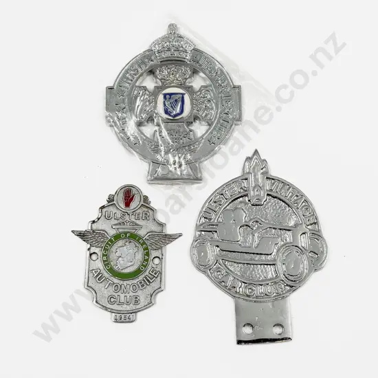 Three Irish Automobile Club Badges