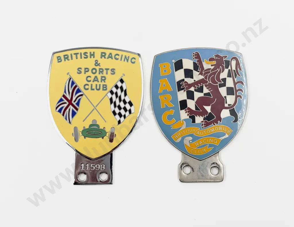 Enamelled Badges British Racing & Sports Car Club and British Automobile Racing Club Image 1++