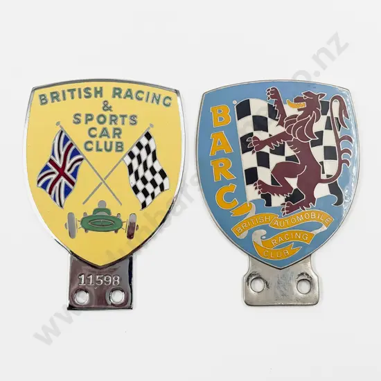 Enamelled Badges British Racing & Sports Car Club and British Automobile Racing Club