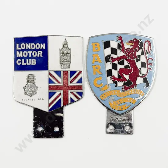 Enamelled Badges British Racing & Sports Car Club and London Motor Club