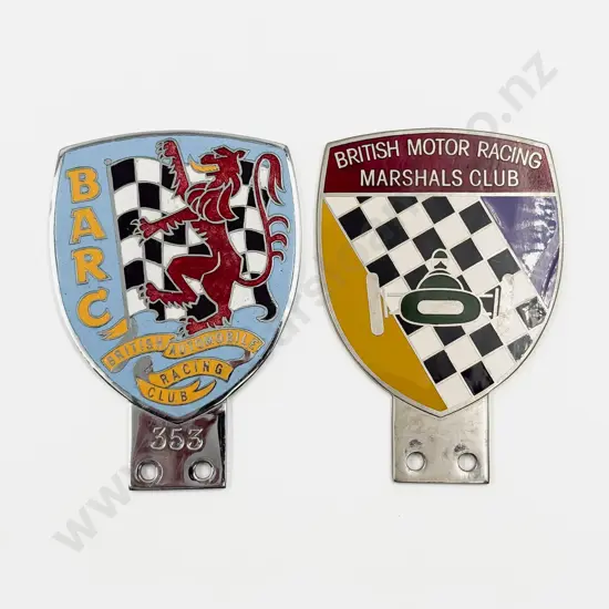 Enamelled Badges British Racing & Sports Car Club and British Motoring Racing Marshals Club
