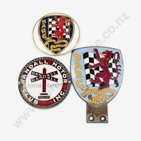 Butler BARC Enamelled Car Badge with BARC and Randall Motor Club