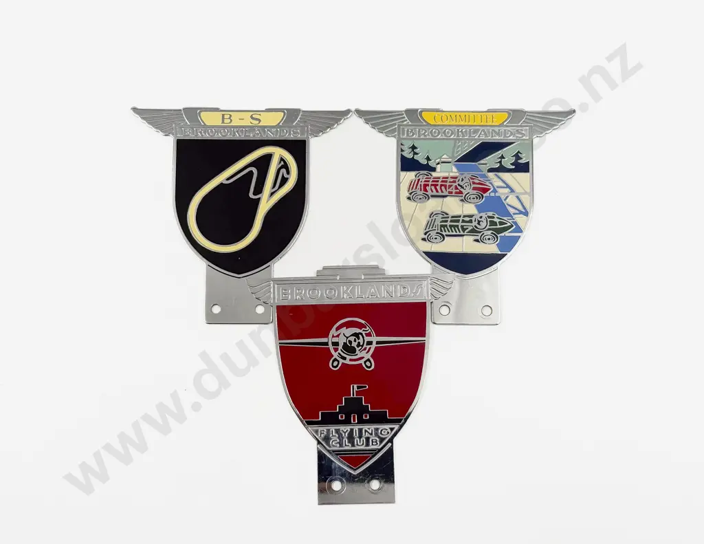 2007 Ltd Ed Reproduction Brooklands Committee Car Badge and Two Others Image 1++