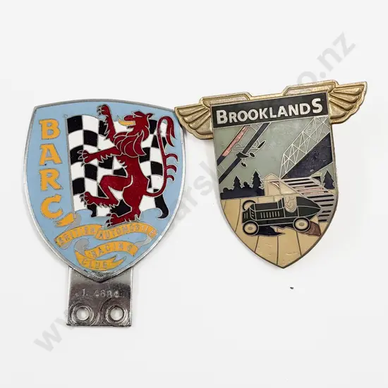 Reproduction Brooklands Car Badge and BARC #4684 Badge