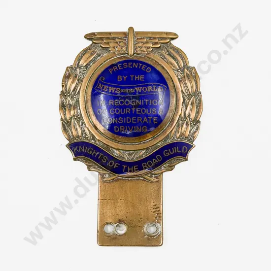 News of the World Presentation Enamelled Car Badge