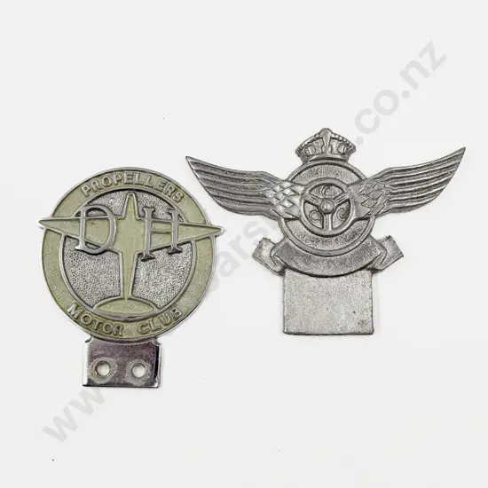 C1950-60's DH De Havilland Propellers Motor Club Car Badge and Aluminium Winged Badge