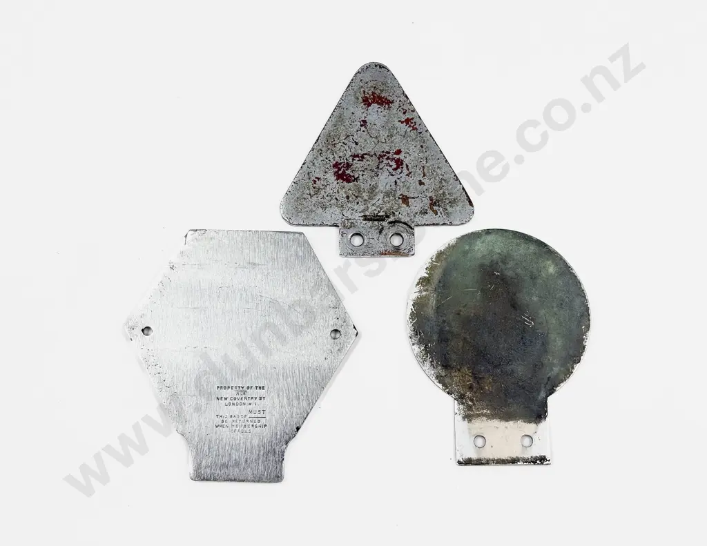 The Riley Register 1899-1938 Car Badge with AA and The Vintage Sports Car Club Badges Image 1++