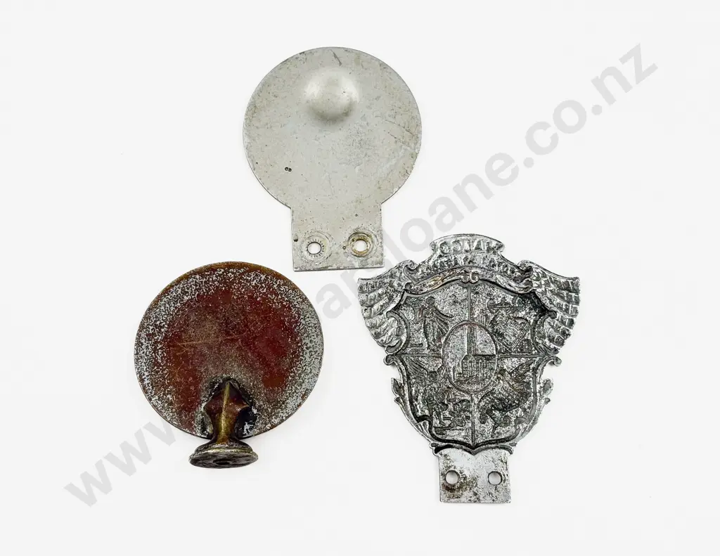 Three British Motor Club Badges - The British Nalgo Motoring Association - FMI and Vintage Sports Car Image 1++