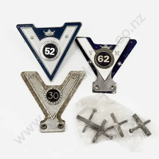 Veteran Motorists Association 62 - 52 -  30 Year Club Car Badges