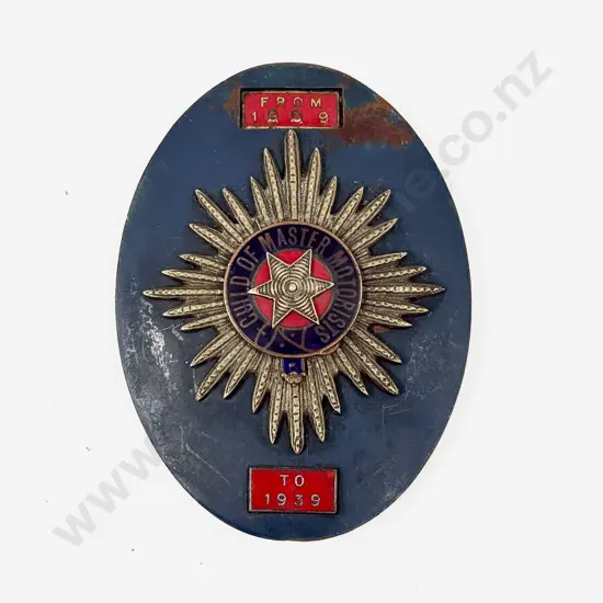 Guild of Master Motorists From 1909 to 1939 Car Badge