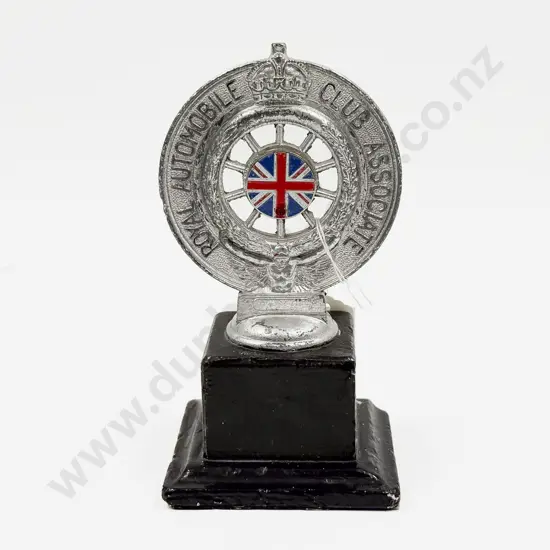 Royal Automobile Club Associate Car Badge with Union Jack Flag
