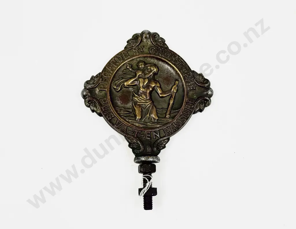 Vintage Recarde St Christopher Puis Va-t-En Rassure Car Badge Image 1++