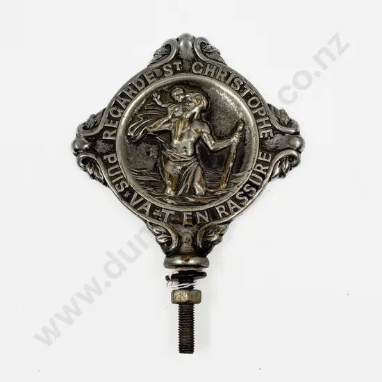 Vintage Recarde St Christopher Puis Va-t-En Rassure Car Badge