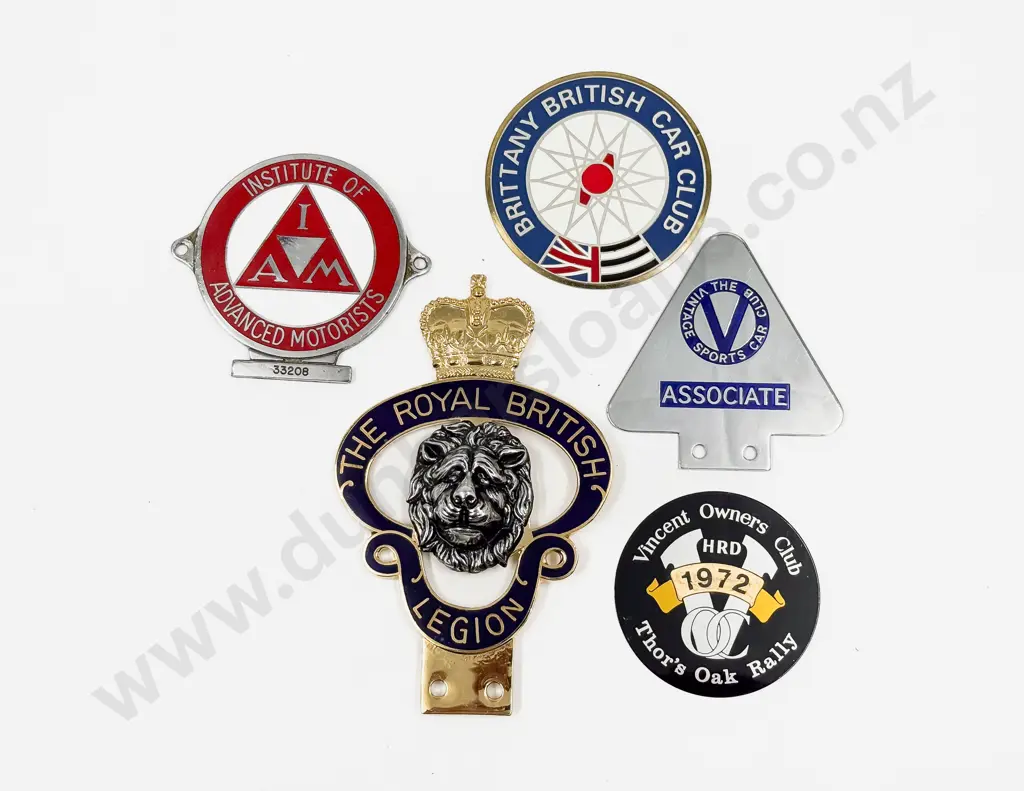 Collection Five Various British Car Club Badges Image 1++