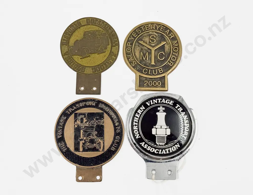 Three Historic Transport Vehicle Badges and Salop Yesteryear Motor Club 2000 Image 1++