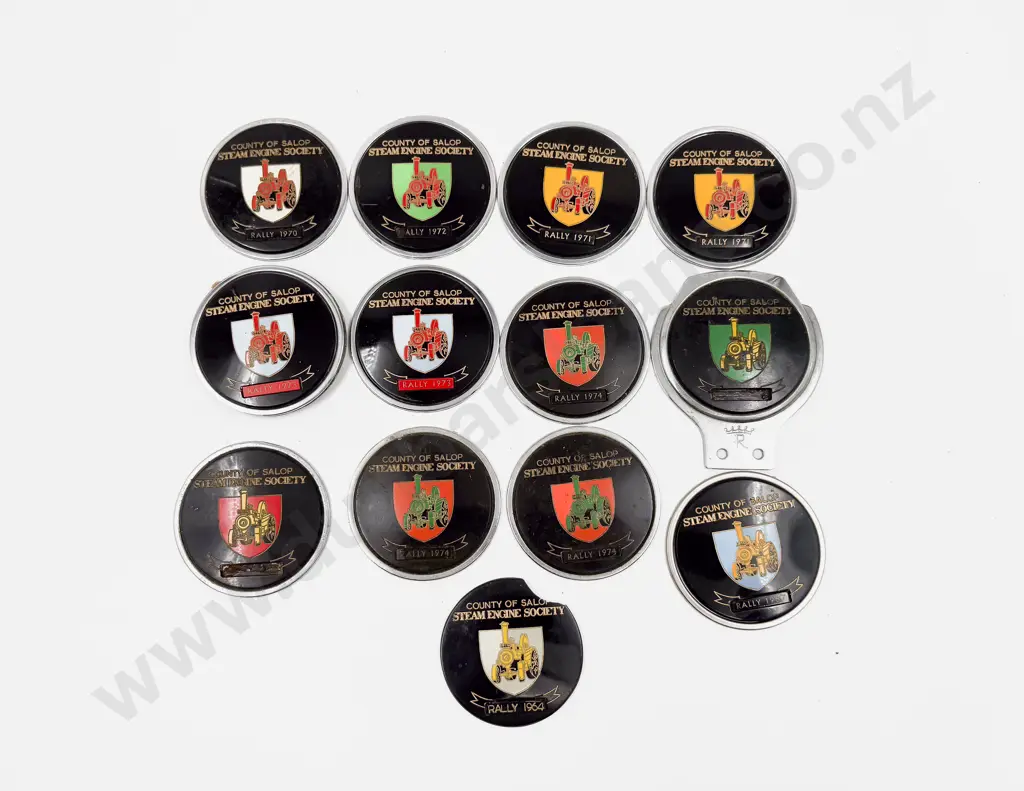 Collection County of Salop Steam Engine Society Rally Badges Image 1++